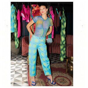 DAYRA Noa High Waisted Balloon Style Pants in Blueberry